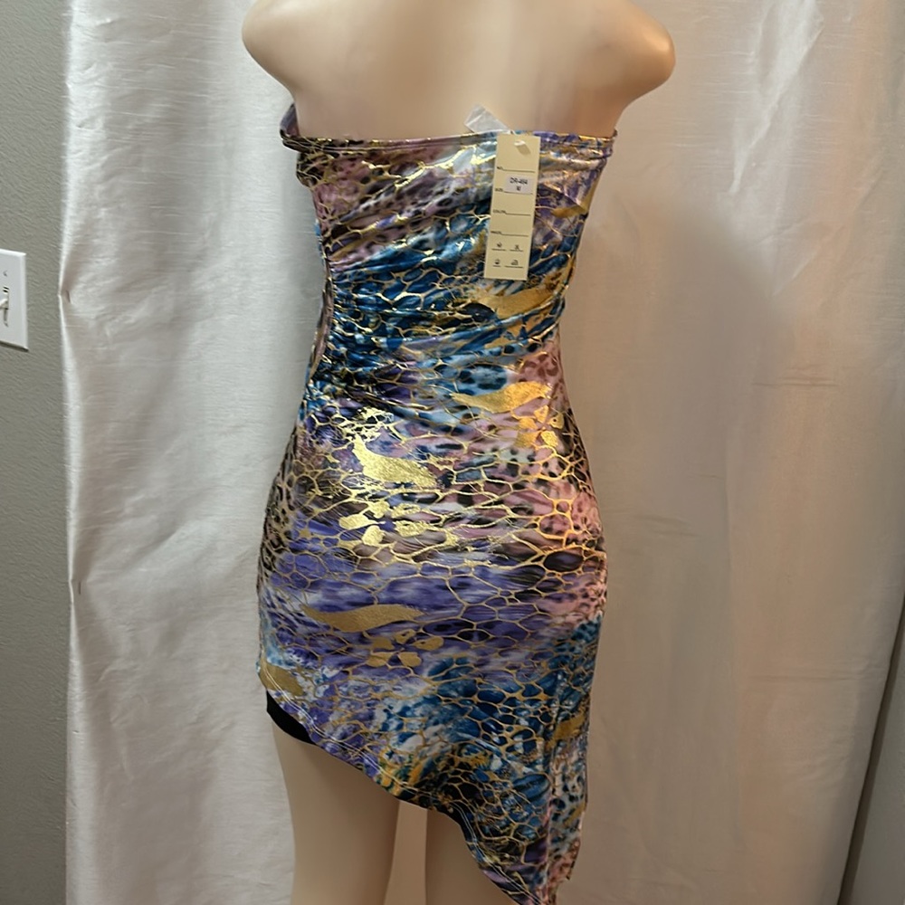 I.C.U. (M) Multicolored Strapless Dress - Picture 3 of 5